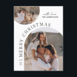 Cartão Postal De Festividades Natal da colagem de fotos tipográficas modernas<br><div class="desc">Cartaz de Natal com formato de abstrato gráfico mínimo moderno. Negrito na design de tendência. Parte de uma coleção de férias.</div>