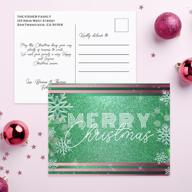 Cartão Postal De Festividades Natal da Marcha das Maravilhas do inverno, gelada  (Criador carregado)