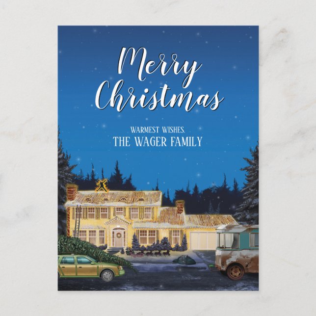 Cartão Postal De Festividades Natal da National Lampoon (Frente)
