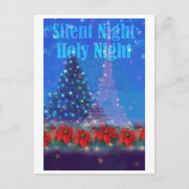 Cartão Postal De Festividades Natal da Torre Eiffel Grelha