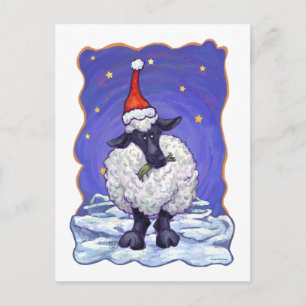 Cartão Postal De Festividades Natal das Ovelhas