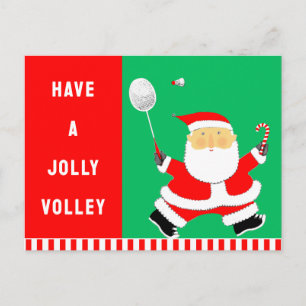 Cartão Postal De Festividades Natal de Badminton