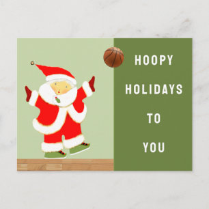 Cartão Postal De Festividades Natal de basquetebol