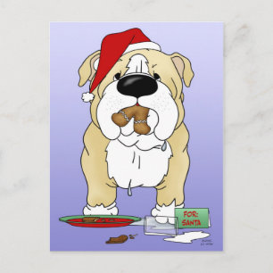 Cartão Postal De Festividades Natal de Bulldog - Como??