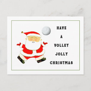 Cartão Postal De Festividades Natal de voleibol