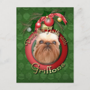 Cartão Postal De Festividades Natal - Deck the Halls - Griffons