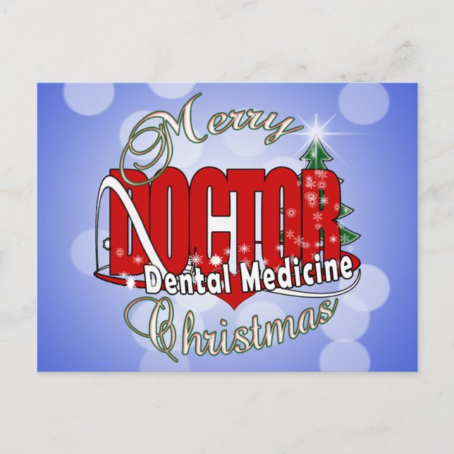 Cartão Postal De Festividades NATAL Dental Medicina DENTIST (Frente)
