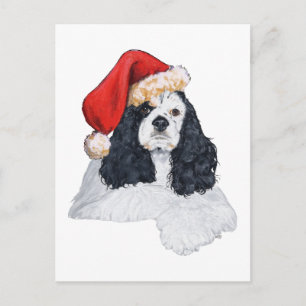 Cartão Postal De Festividades Natal do American Cocker Spaniel