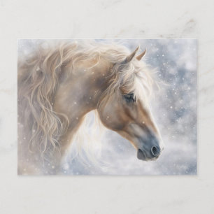 Cartão Postal De Festividades Natal do bonito Cavalo Wavey Mane