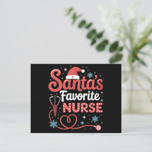 Cartão Postal De Festividades Natal do Enfermeiro Favorito do Papai Noel 