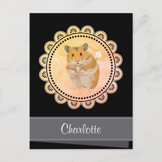 Cartão Postal De Festividades Natal do Hammy (Frente)