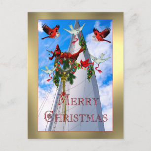 Cartão Postal De Festividades Natal do marinheiro