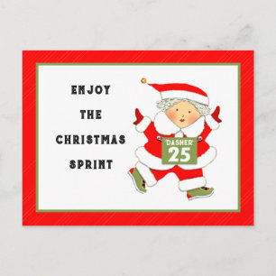 Cartão Postal De Festividades Natal dos Runners