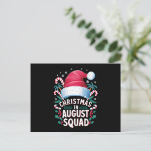 Cartão Postal De Festividades Natal Em August Squad Engraçado No Natal
