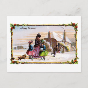 Cartão Postal De Festividades Natal em Família
