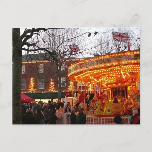Cartão Postal De Festividades Natal em York (Frente)