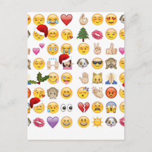 Cartão Postal De Festividades natal emojis