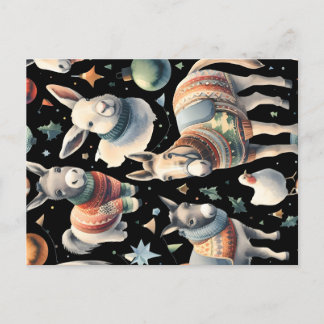 Cartão Postal De Festividades Natal fazenda