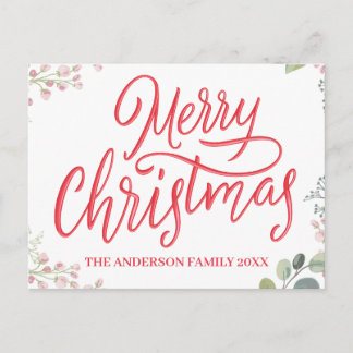 Cartão Postal De Festividades Natal Feliz Personalizado
