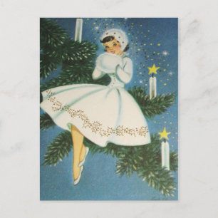Cartão Postal De Festividades Natal Feriado Vintage Retro