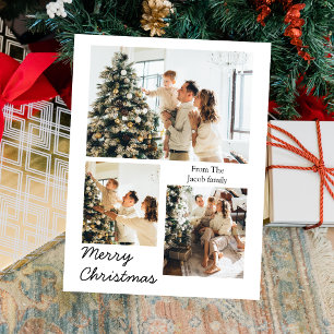 Cartão Postal De Festividades Natal Férias Moderno Tipografia Três Foto