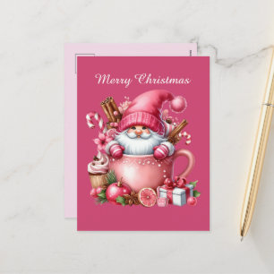 Cartão Postal De Festividades Natal festivo adiciona mensagem de cacau