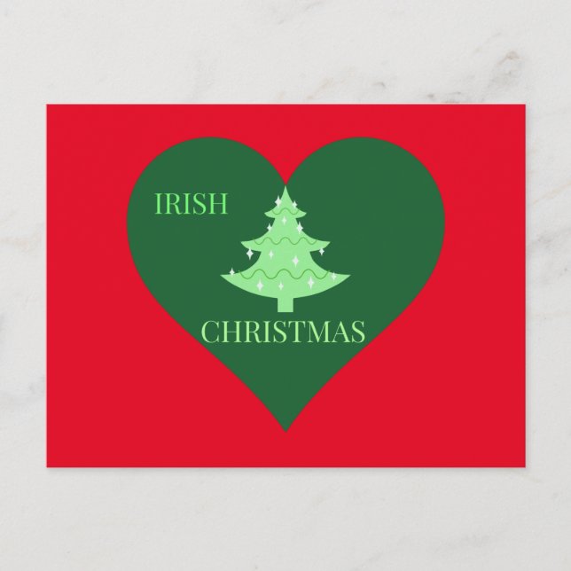 Cartão Postal De Festividades Natal irlandês (Frente)