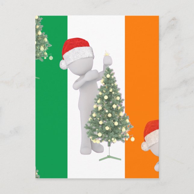 Cartão Postal De Festividades natal irlandês (Frente)