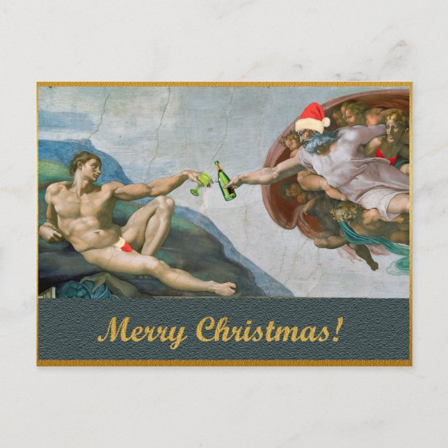 Cartão Postal De Festividades Natal Michelangelo (Frente)