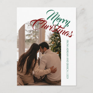 Cartão Postal De Festividades Natal Minimalista Elegante   Família Moderna 1 Fot