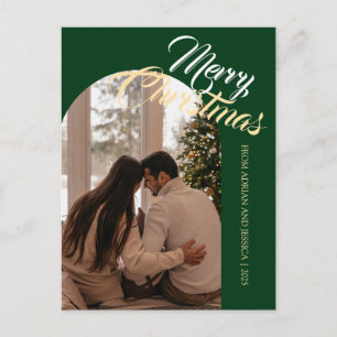 Cartão Postal De Festividades Natal Minimalista Elegante   Família Moderna 1 Fot