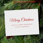 Cartão Postal De Festividades Natal Mínimo Não Fotográfico Feliz<br><div class="desc">Cartaz de Natal Mínimo Não Foto Feliz. Apresenta uma tipografia elegante de script.</div>