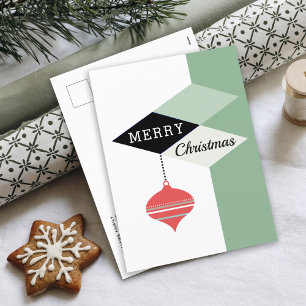 Cartão Postal De Festividades Natal moderno do século do Médio