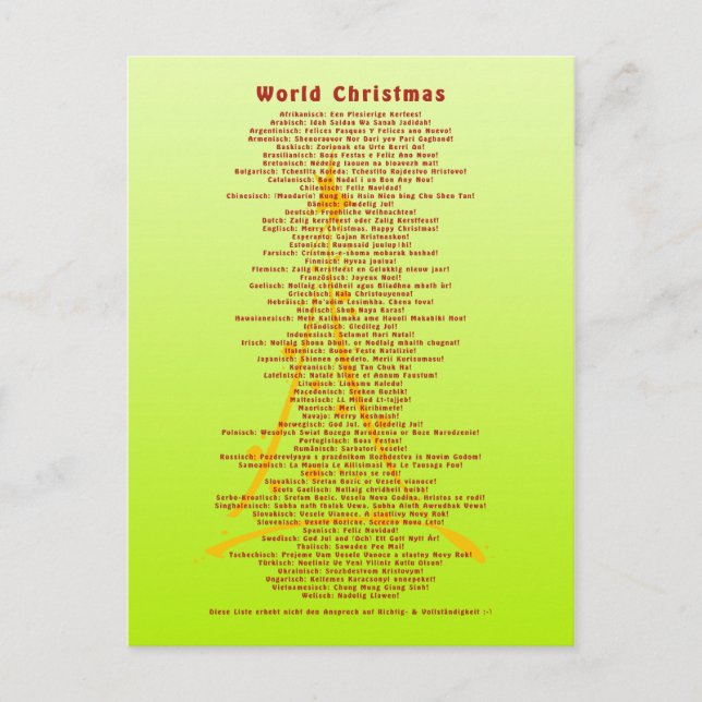 Cartão Postal De Festividades Natal mundial + seu passado (Frente)