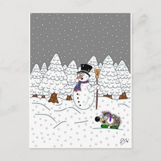 Cartão Postal De Festividades Natal na Madeira de Árvore Mágica (Frente)