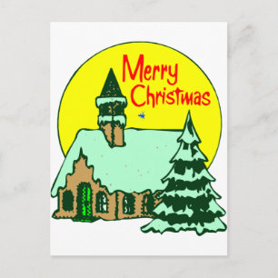 Cartão Postal De Festividades Natal nevado