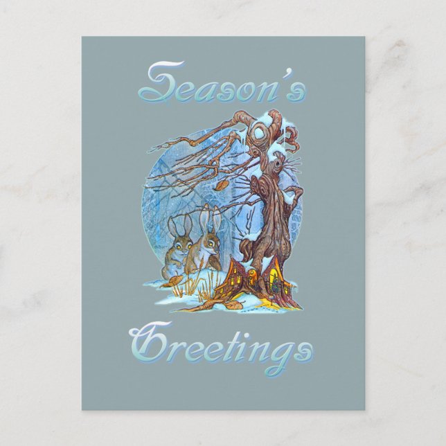 Cartão Postal De Festividades Natal no Elf Hall (Frente)