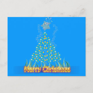 Cartão Postal De Festividades Natal no Oceano