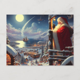 Cartão Postal De Festividades Natal Papai Noel 5