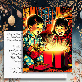 Cartão Postal De Festividades Natal para as crianças asiáticas de 2010
