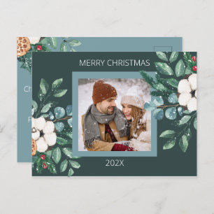 Cartão Postal De Festividades Natal para Casais Personalizados Bonitos
