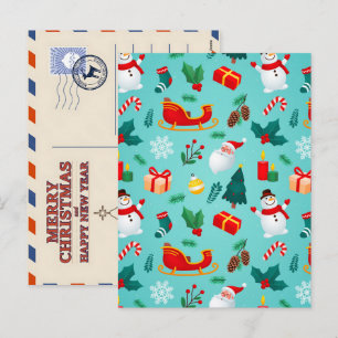 Cartão Postal De Festividades Natal Personalizado 2026 Família Férias Personaliz