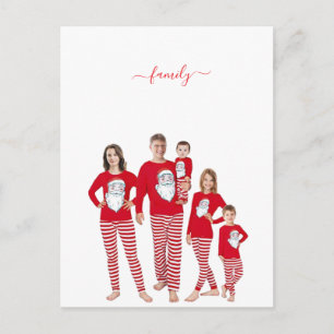 Cartão Postal De Festividades Natal Personalizado Família Duas Fotos Dupla Face