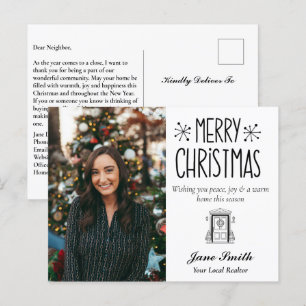 Cartão Postal De Festividades Natal Personalizado para Imóveis
