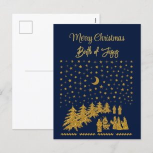 Cartão Postal De Festividades Natal religioso, Nascimento de Jesus
