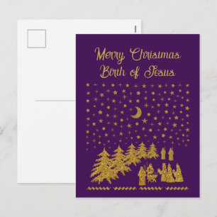 Cartão Postal De Festividades Natal Religioso, Nascimento de Jesus