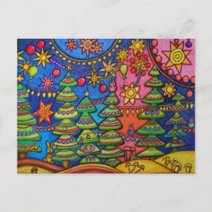 Cartão Postal De Festividades Natal rosa