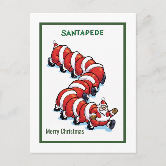 Cartão Postal De Festividades Natal Santapede (Frente)