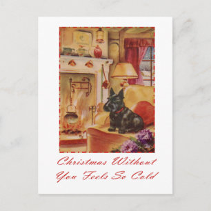 Cartão Postal De Festividades natal sem você se sente tão frio