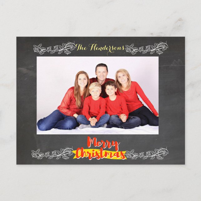 Cartão Postal De Festividades Natal Simples (Frente)